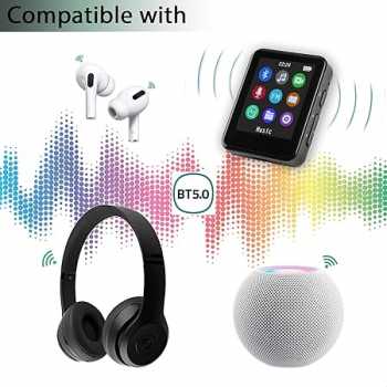 Gambar produk LOSHITOO MP3 Digital Audio Player Walkman MP4 Bluetooth 5.0 1.77 Inch - MP3-A7