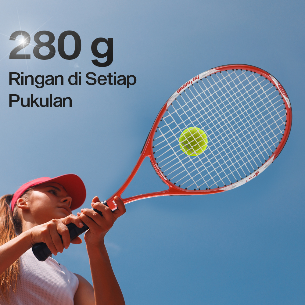 Gambar produk BO WEIQI Raket Tenis Carbon Aluminium Alloy 100sq 16x20 280g - B-280