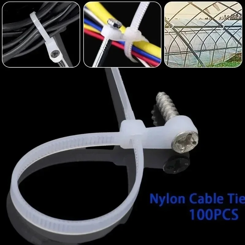 Gambar produk ZIO Kabel Ties Zip Screw Hole Cable Organizer Reusable 4x150mm 100 PCS - Z150