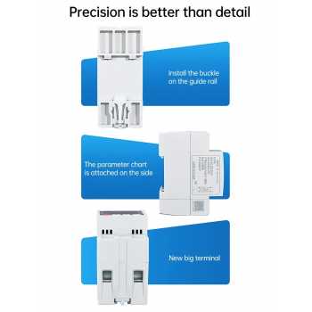 Gambar produk Gaqqee MCB Digital Din Rail Over Voltage Current Protector 63A 230V - A37T