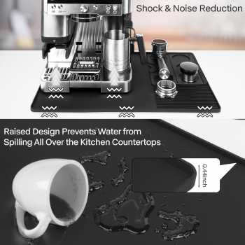 Gambar produk DRT Wadah Alas Kopi Tamper Coffee Maker Mat Silicone Tray 2in1 - D-21
