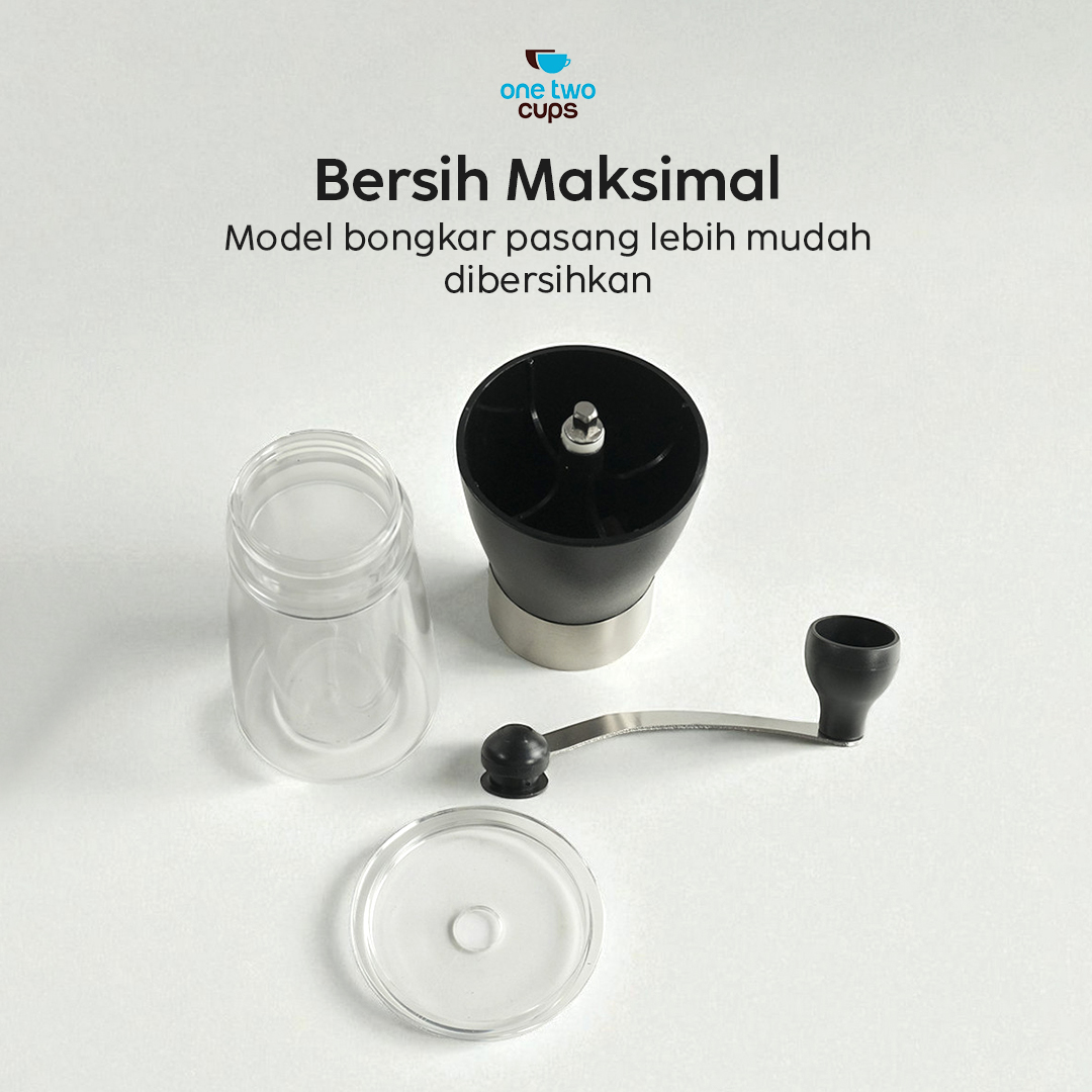 Gambar produk One Two Cups Alat Penggiling Kopi Manual Coffee Grinder Adjustable - TS-01