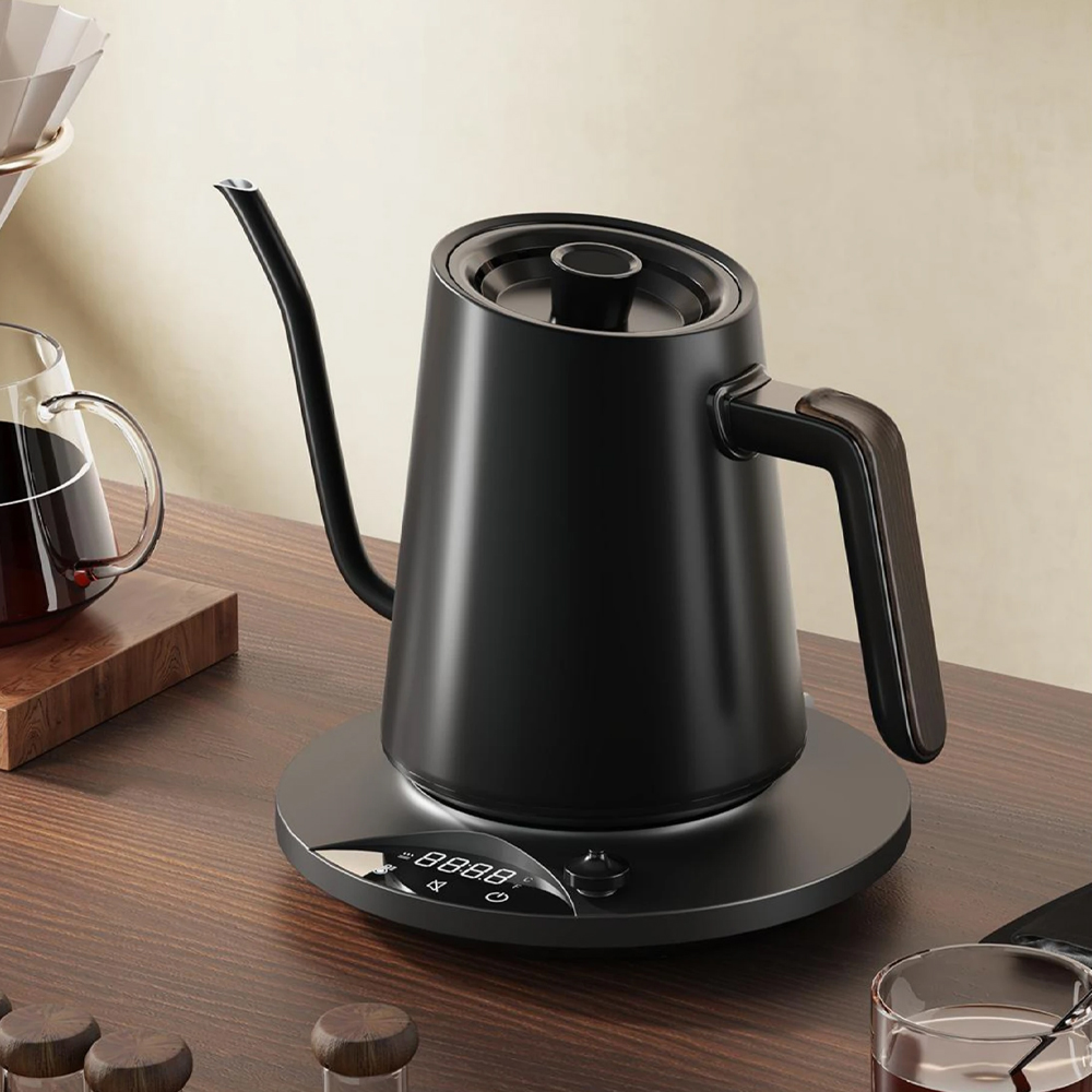 Gambar produk GOKIO Teko Listrik Kopi Pemanas Air Leher Angsa Pour Over 1200W 900ml - GK90PRO