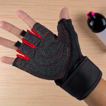 Gambar produk HU WAI YUN DONG Sarung Tangan Motor Olahraga Half-Finger Gloves L - HWYD