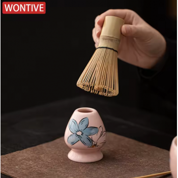 Gambar produk WONTIVE Matcha Set Chawan Chasen Stand Chashaku Ceramic 500ml 4 PCS - CZ6