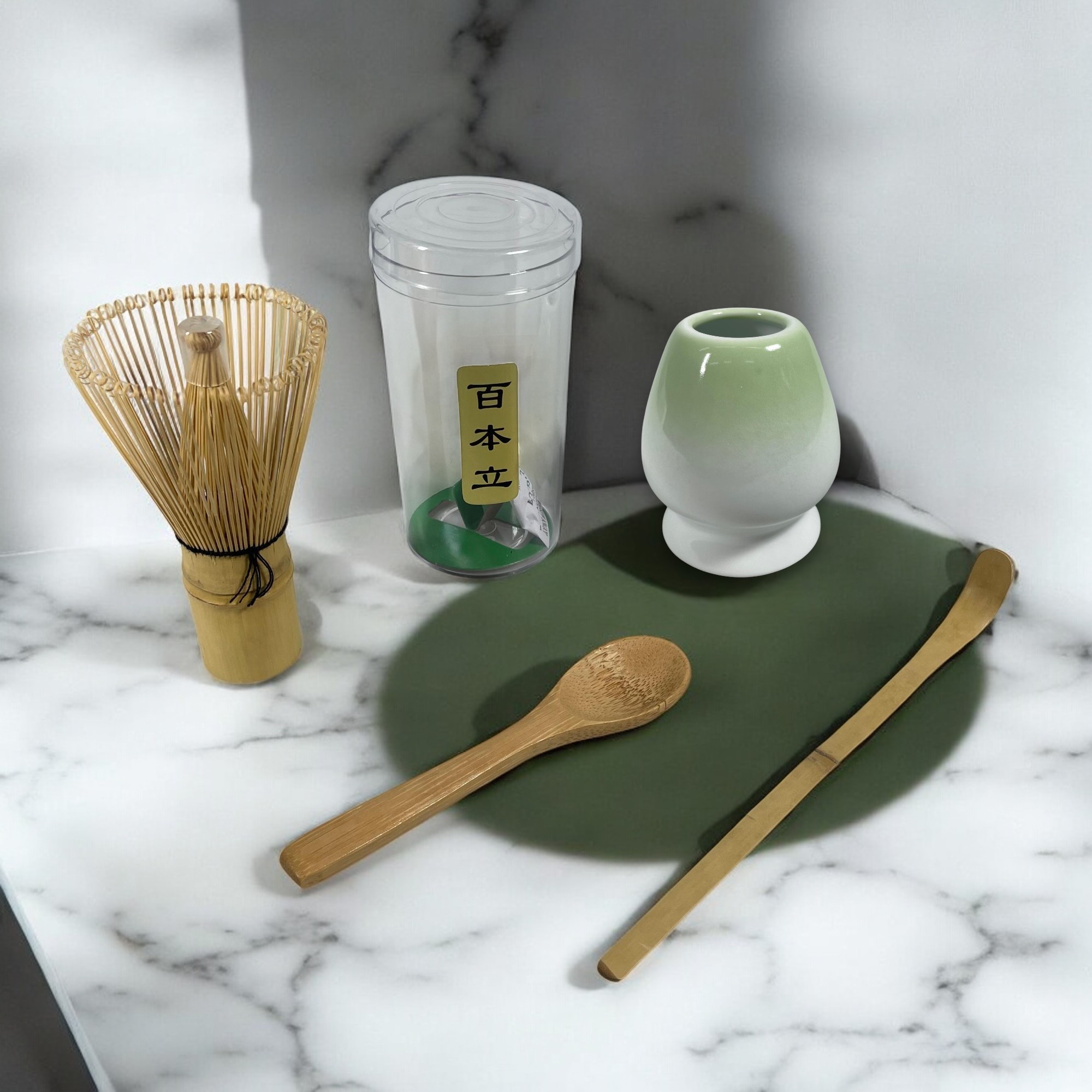 Gambar produk KIANA Matcha Set Kit Chasen Whisk Stand Chashaku Spoon 4 PCS - NA-712