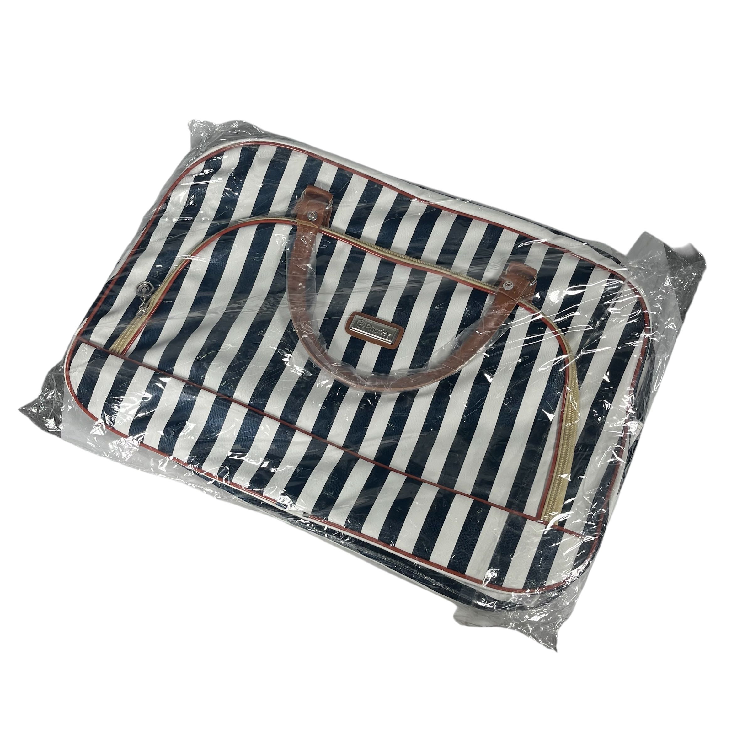 Gambar produk Rhodey Tas Travel Jinjing PU Leather Duffle Bag Stripe Model - S01