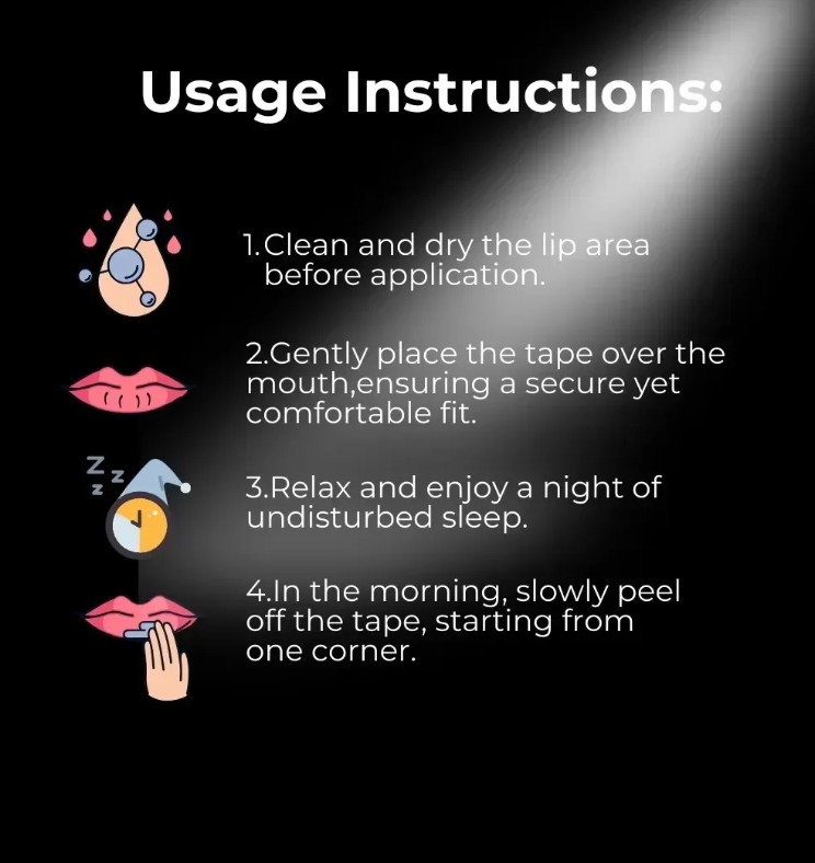 Gambar produk WIZER Plester Mulut Anti Ngorok Mouth Tape Sleeping Snoring 30PCS - WI1