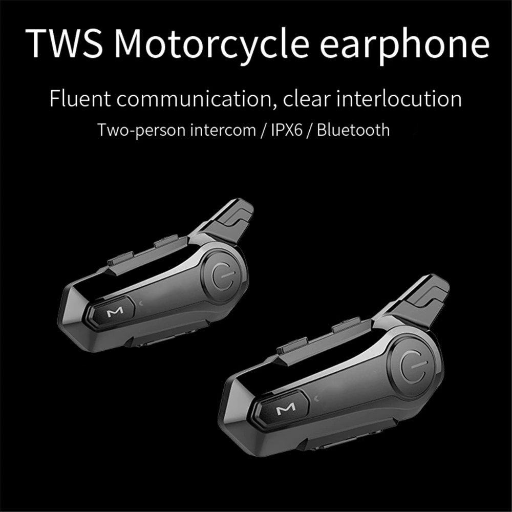 Gambar produk OTOHEROES Intercom Helm Bluetooth Headset 2 Riders Music IPX6 800mAh - X1 Plus