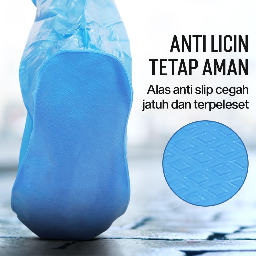 Gambar produk SAFEBET Jas Hujan Sepatu Anti Air Shoes Cover PVC Non Slip XXL 44-45 - YXT01