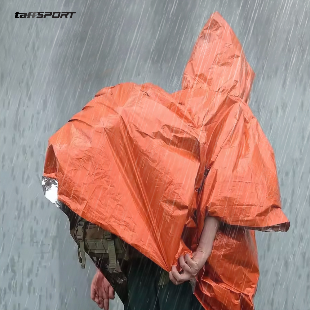 Gambar produk TaffSPORT Jas Hujan Portable Disposable Raincoat Poncho PE All Size - Jn62