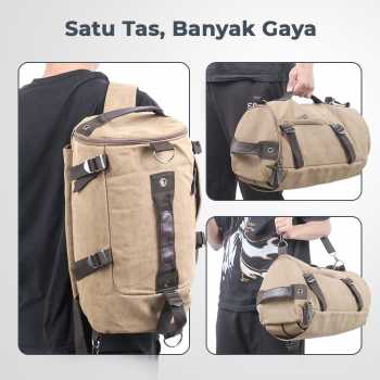 Gambar produk Free Knight Tas Ransel Selempang Barrel Travel Mountaineering Canvas - M0005
