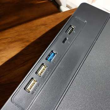 Gambar produk MJH Stand Monitor Laptop Desk with Wireless Charging and USB Port - KM6052