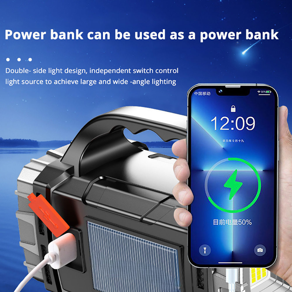 Gambar produk Rozoa Senter LED Camping Lamp Solar Power Bank Rechargeable - JB-3399