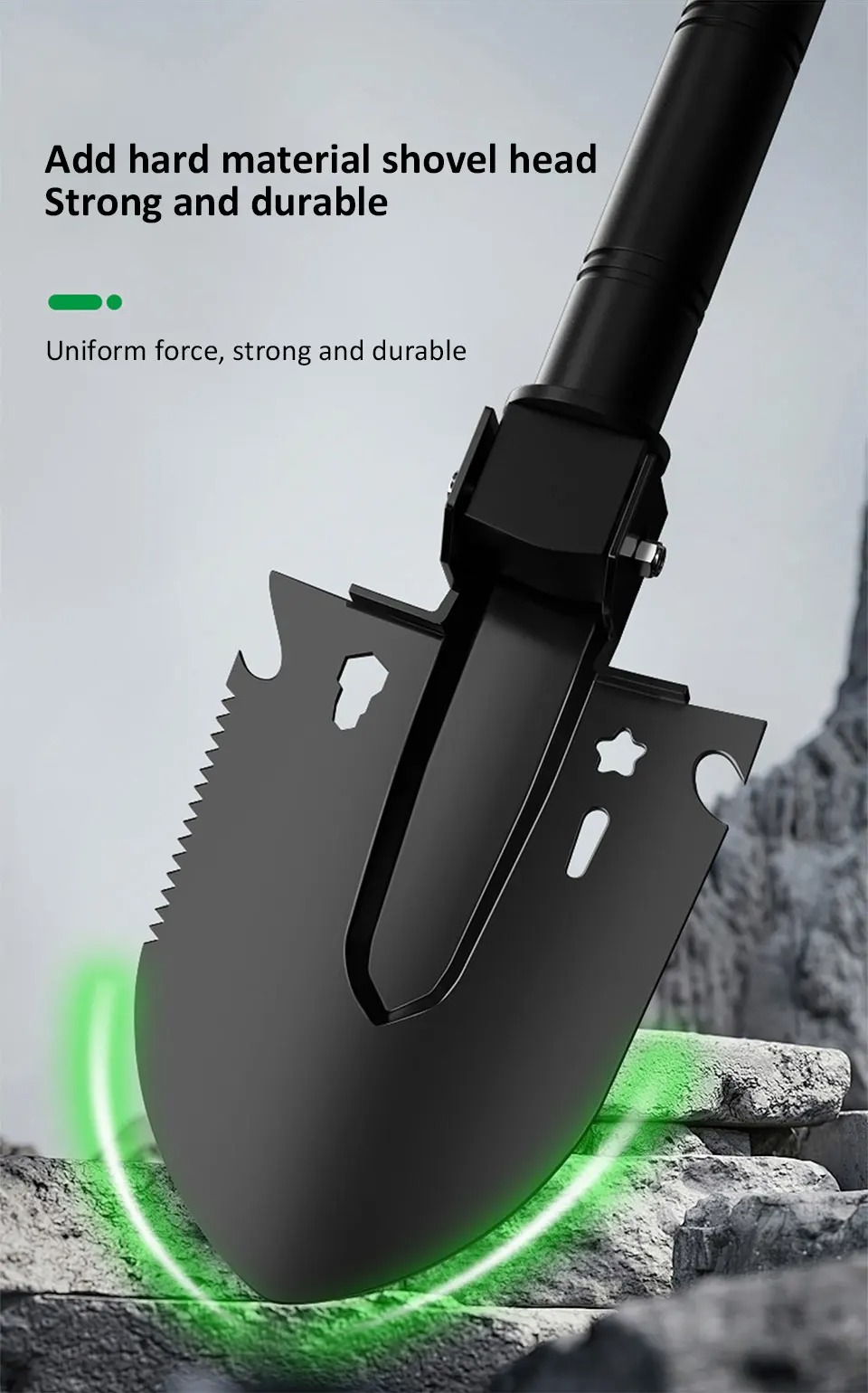 Gambar produk TMCC Sekop Portable Multifungsi Engineer Shovel Stainless Steel 304 - TM-365