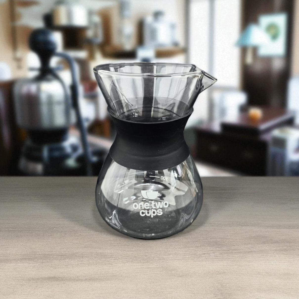 Gambar produk One Two Cups Coffee Server Chemex Drip Pour Over Borosilicate Glass 400ml - SE111