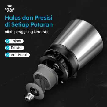 Gambar produk One Two Cups Alat Penggiling Kopi Manual Coffee Grinder 8 Gear - HY8