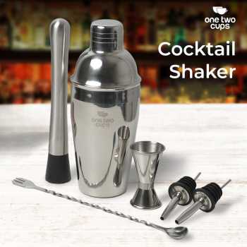 One Two Cups 6 in 1 Bartender Cobbler Cocktail Shaker 550ml - BA016