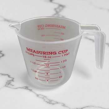 Gambar produk KOLE Gelas Ukur Takaran Plastik Measuring Cup OZ 250ml/500ml/1L 3 PCS - K31