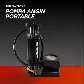 TaffSPORT Pompa Angin Sepeda Portable Pump 160 PSI with Gauge - XT402