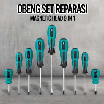 Taffware Obeng Set Reparasi Magnetic Head 9 in 1 - SK803