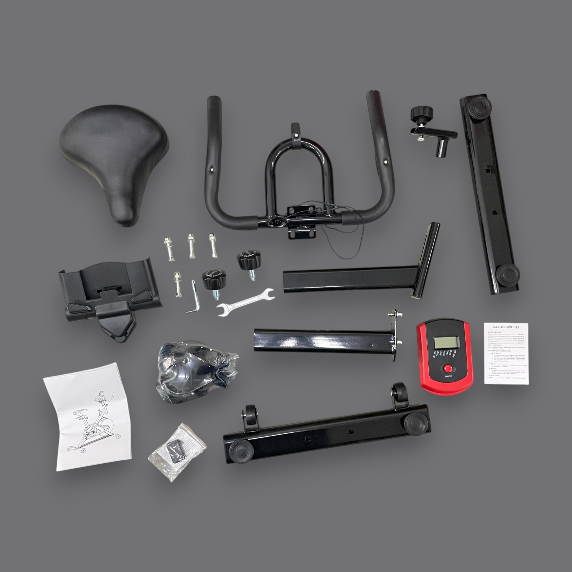 Gambar produk BSKEN Sepeda Statis Gym Spinning Bike Adjustable with Speedometer - 585A