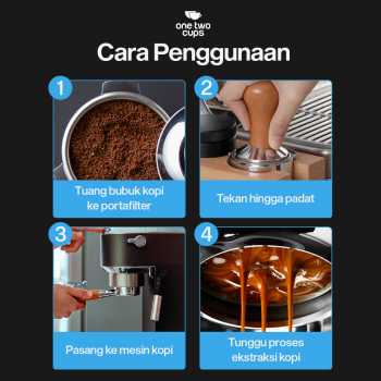 Gambar produk One Two Cups Tamper Kopi Espresso Coffee Press Powder Hammer 51mm - T15