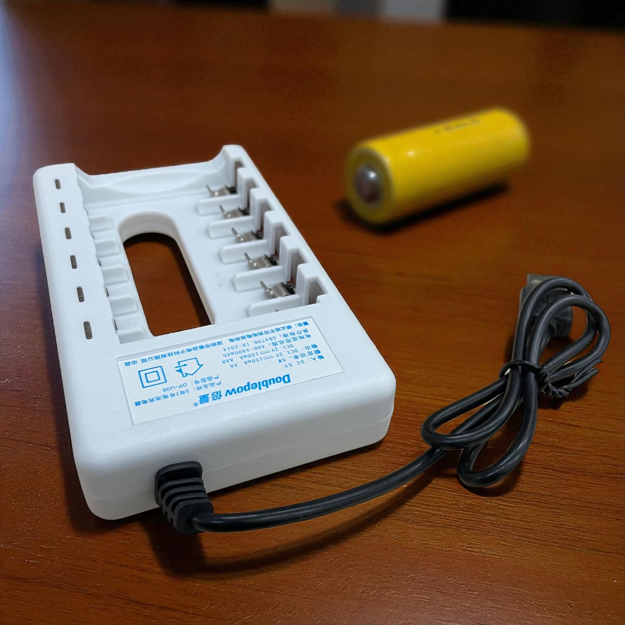 Gambar produk Doublepow Charger Baterai Rechargeable 6 Slot AA AAA with AA AAA 6 PCS - DP-U06