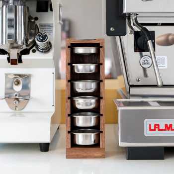 Gambar produk RIO Holder Basket Portafilter Storage Rack Suitable Walnut - R-58
