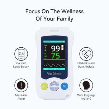 Yonker Fingertip Pulse Oximeter Alat Ukur Saturasi Oksigen Temperatur - YK-820B