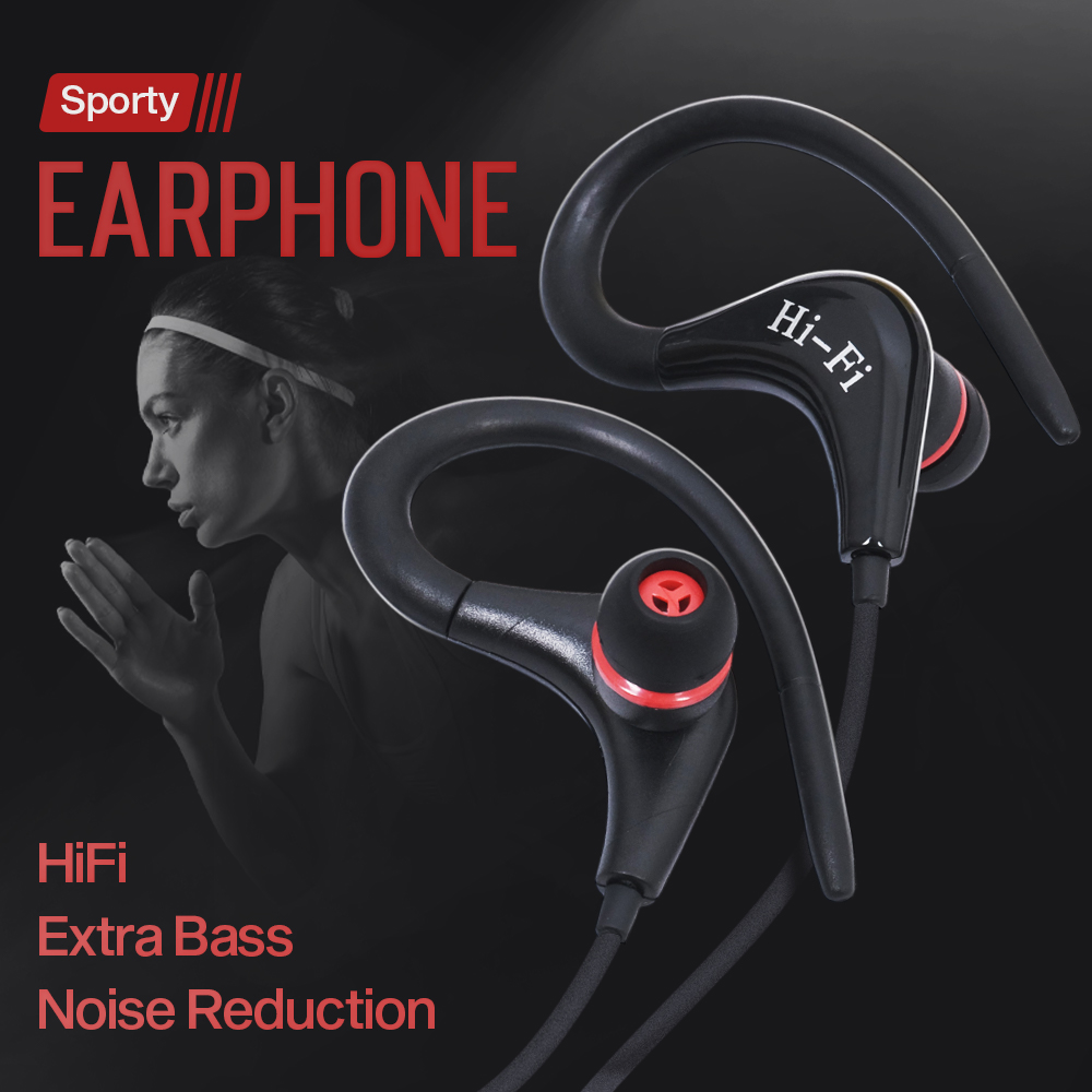 Gambar produk Earphone Sport Extra Bass Handsfree with Microphone - SF-878