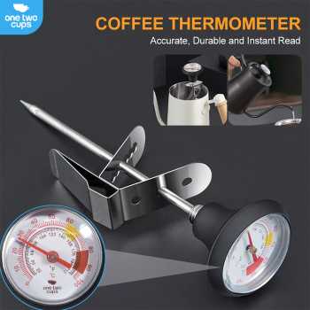 One Two Cups Termometer Kopi Celcius Fahrenheit Stainless Steel Probe - LT135