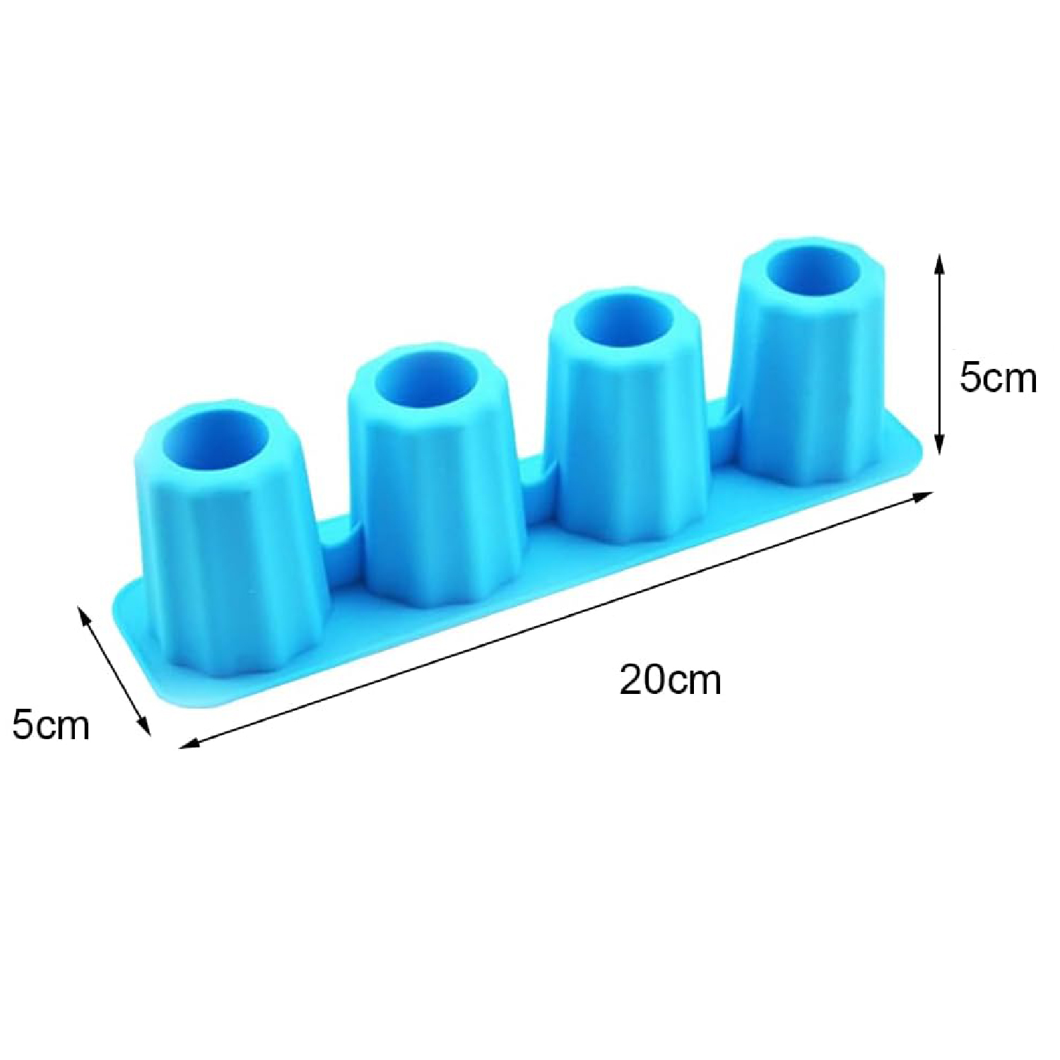 Gambar produk LHS Cetakan Es Batu Silikon Gelas 4 Grid Ice Cube Mold - TM13027