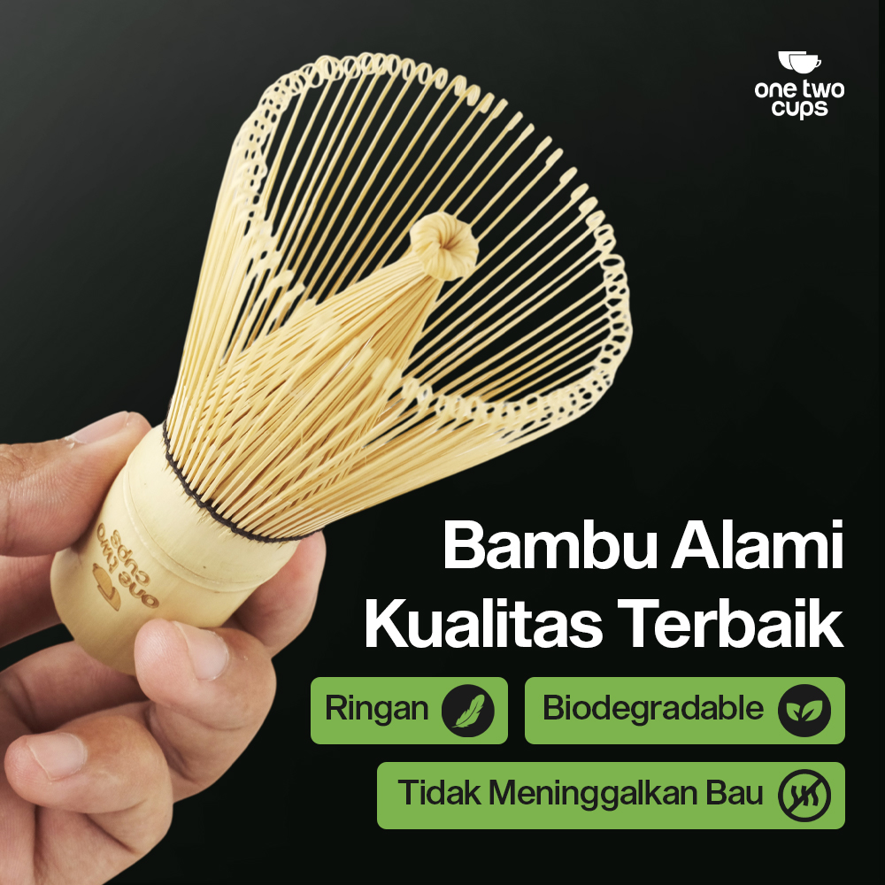 Gambar produk One Two Cups Matcha Set Kit Chasen Chashaku Bamboo 3 PCS - WT03