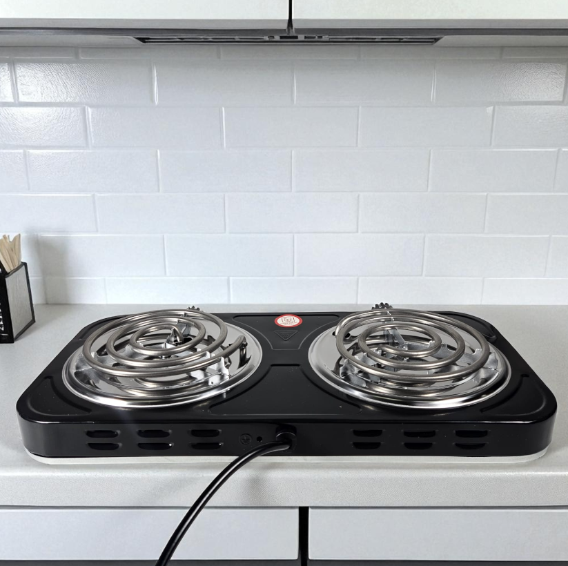 Gambar produk IPAN Kompor Listrik 2 Tungku Adjustable 5 Gear Coil Hot Plate 2000W - JX-2020B