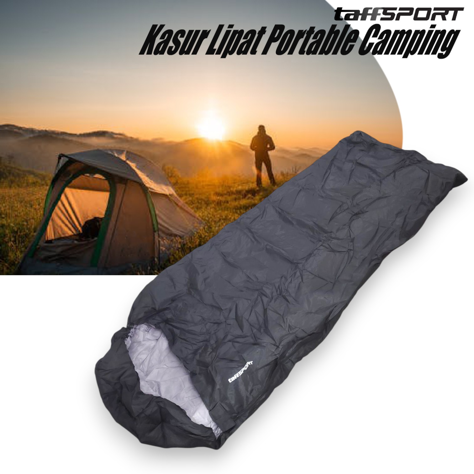 Gambar produk TaffSPORT Kasur Lipat Portable Camping Sleeping Bag Outdoor Hiking - INU117