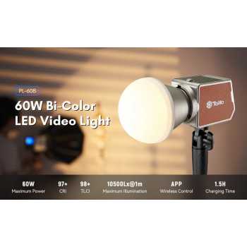 Tolifo Lampu Palm LED Bowens Video Light Bi-Color 2700-6500K 60W - PL-60B