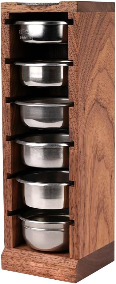 Gambar produk RIO Holder Basket Portafilter Storage Rack Suitable Walnut - R-58