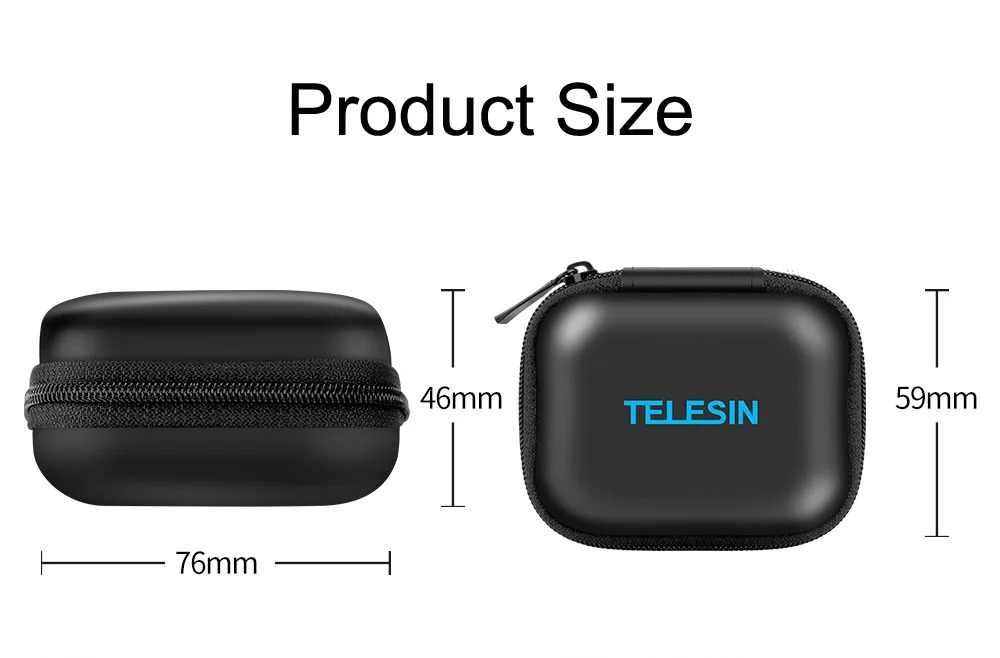 Gambar produk Telesin Tas Mini Pelindung Protective Bag for GoPro Hero 13/12/11/10 - GP-PRC-M01-BK