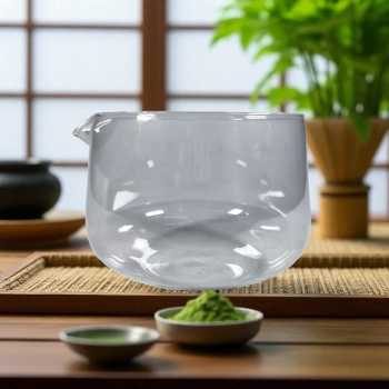 OYCHA Mangkuk Teh Chawan Kaca Transparent Japanese Matcha Bowl - OY-12