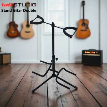 TaffSTUDIO Stand Gitar Double Guitar Stand Metal Dock Adjustable - INU128
