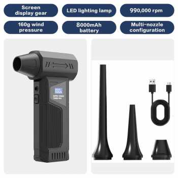 Gambar produk Isfriday Air Duster Blower Mini Turbo Jet Fan 110000RPM 4000mAh 110W - M4