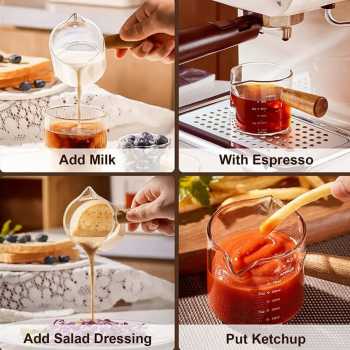 Gambar produk JAJKA Gelas Takar Kopi Espresso Shot Measuring Cup Double Mouth 150ml - JK-150