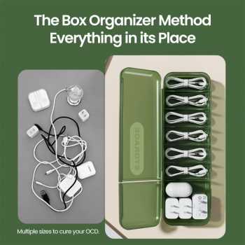 Gambar produk BNBS Kotak Kabel Organizer Data Cable Storage Box 6 Slot with Cover - BN-1905