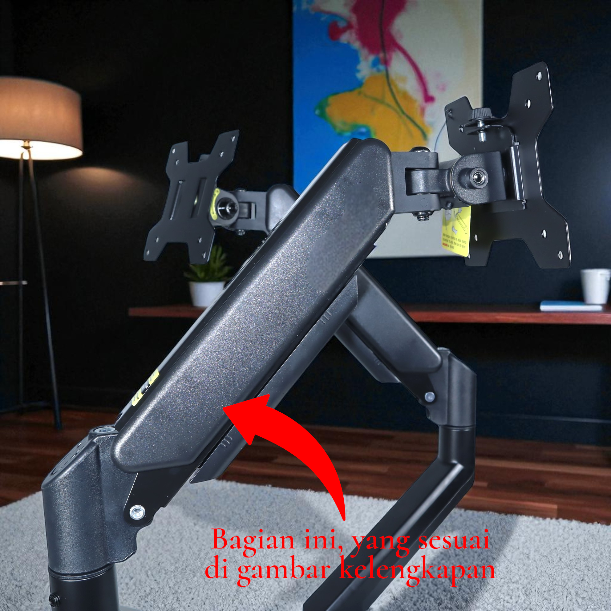 Gambar produk S-HAN Bracket Monitor Table Mount Dual Arm VESA 100x100 13-32 Inch - CX02
