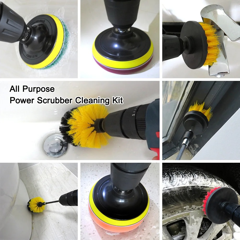 Gambar produk Tress Kepala Sikat Pembersih Bor Car Polisher Drill Kit 5 PCS - INU02