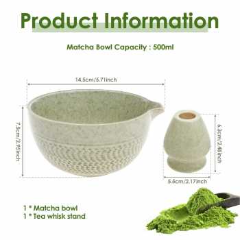 Gambar produk Willstar Matcha Set Kit Chawan Chasen Stand Ceramic 500ml 2 PCS - WS-502