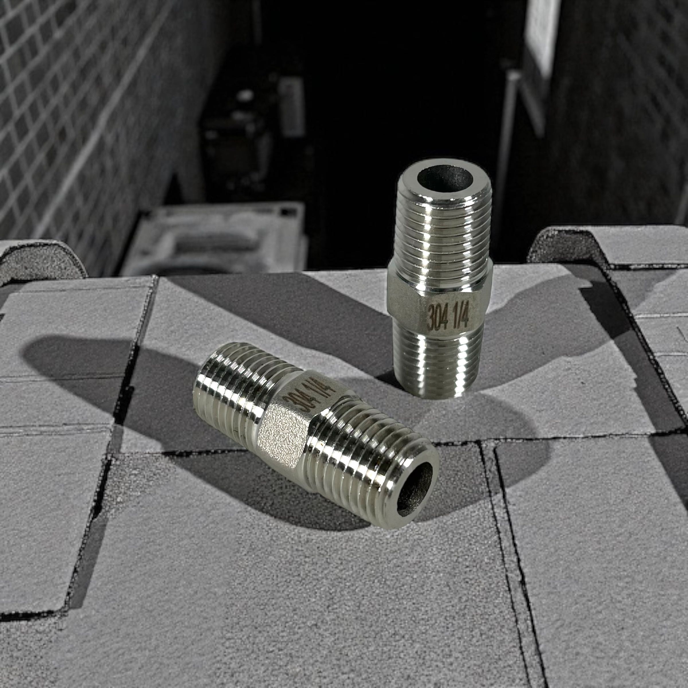 Gambar produk SHILECTI Sambungan Pipa Air Male Hex Nipple Pipe Connector 2 PCS 1/4 Inch - SC138