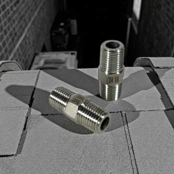 Gambar produk SHILECTI Sambungan Pipa Air Male Hex Nipple Pipe Connector 2 PCS 1/4 Inch - SC138