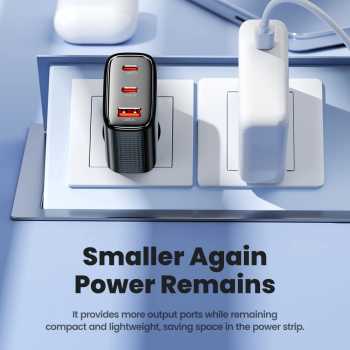 Gambar produk Toocki Kepala Charger Fast Charging GaN Multi Port USB Type C 40W - TCT40-22EU